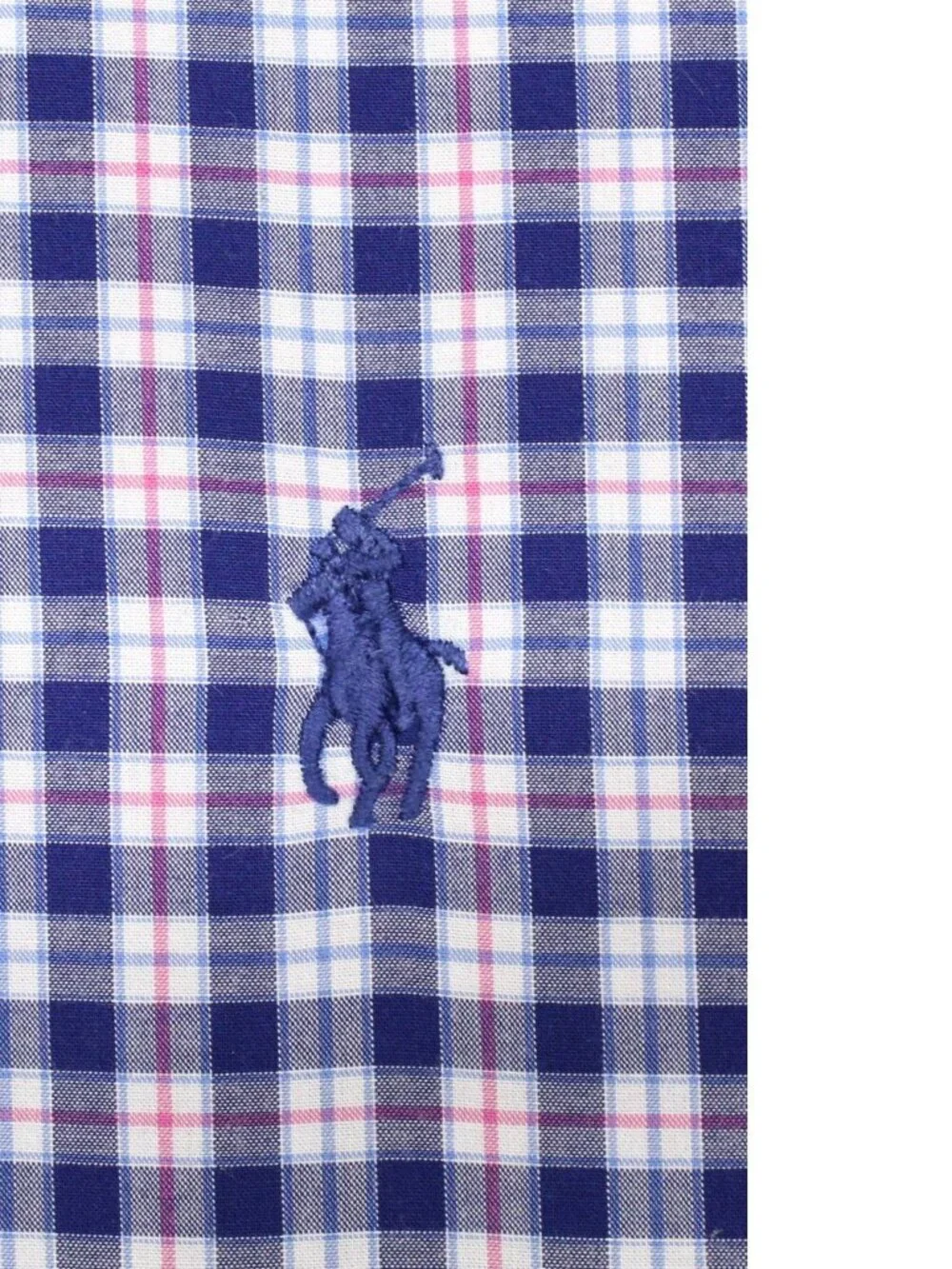 POLO RALPH LAUREN REGULAR FIT SHIRT BLUE & PINK PLAID 100% COTTON BIG 3XL, 3XB